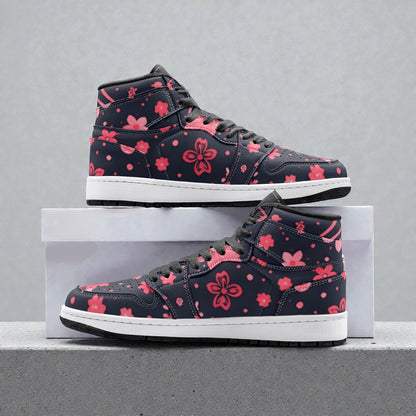 Unisex High Top Sneaker - Cherry Noir