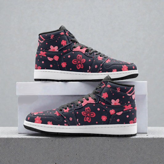Unisex High Top Sneaker - Cherry Noir