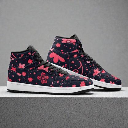Unisex High Top Sneaker - Cherry Noir