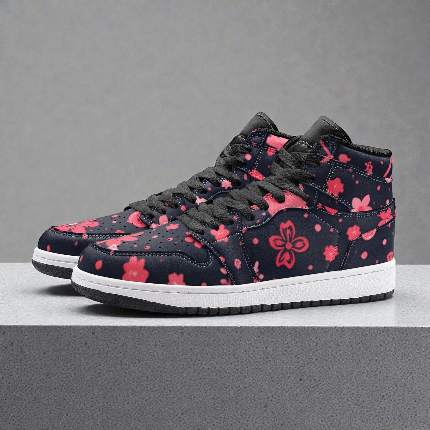 Unisex High Top Sneaker - Cherry Noir