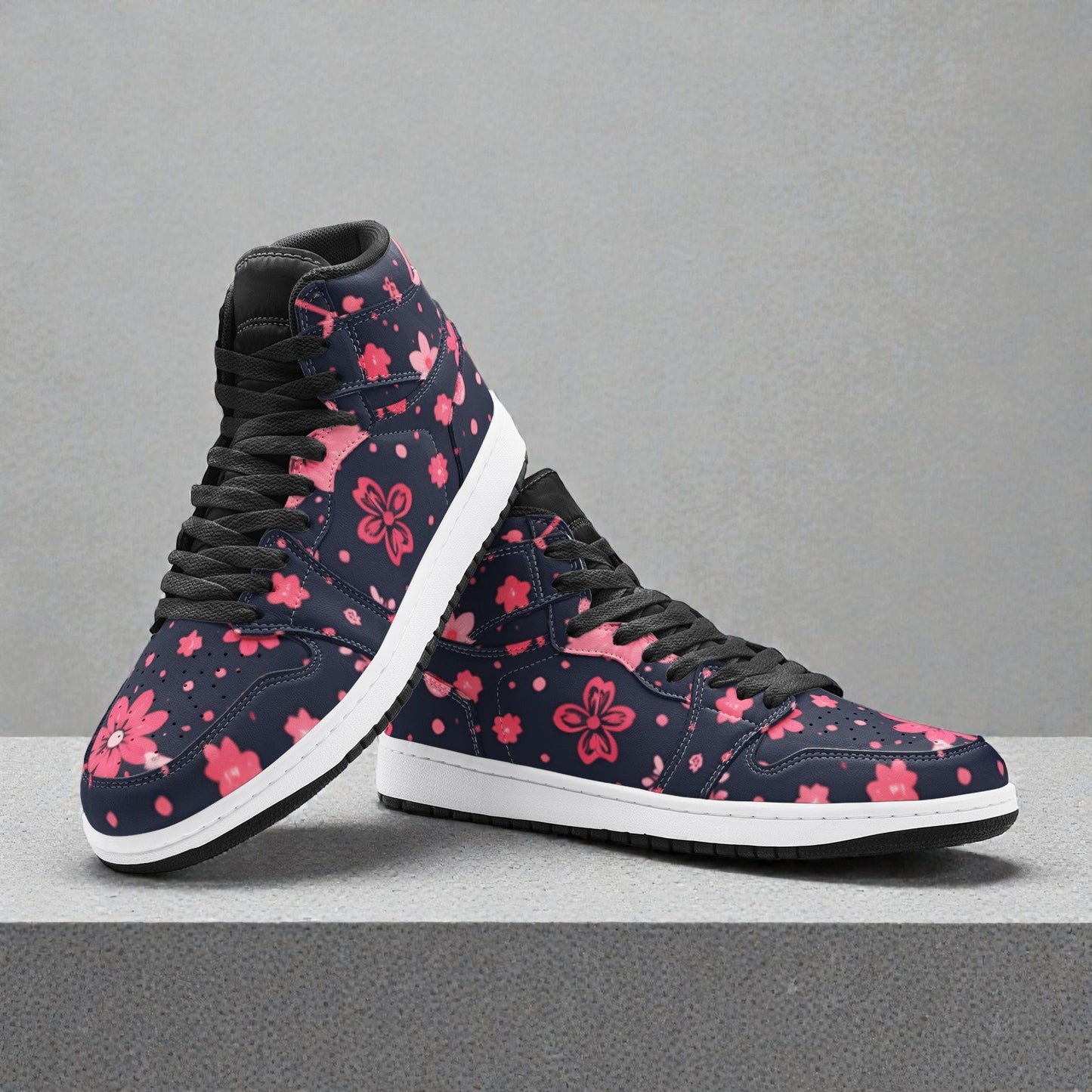 Unisex High Top Sneaker - Cherry Noir