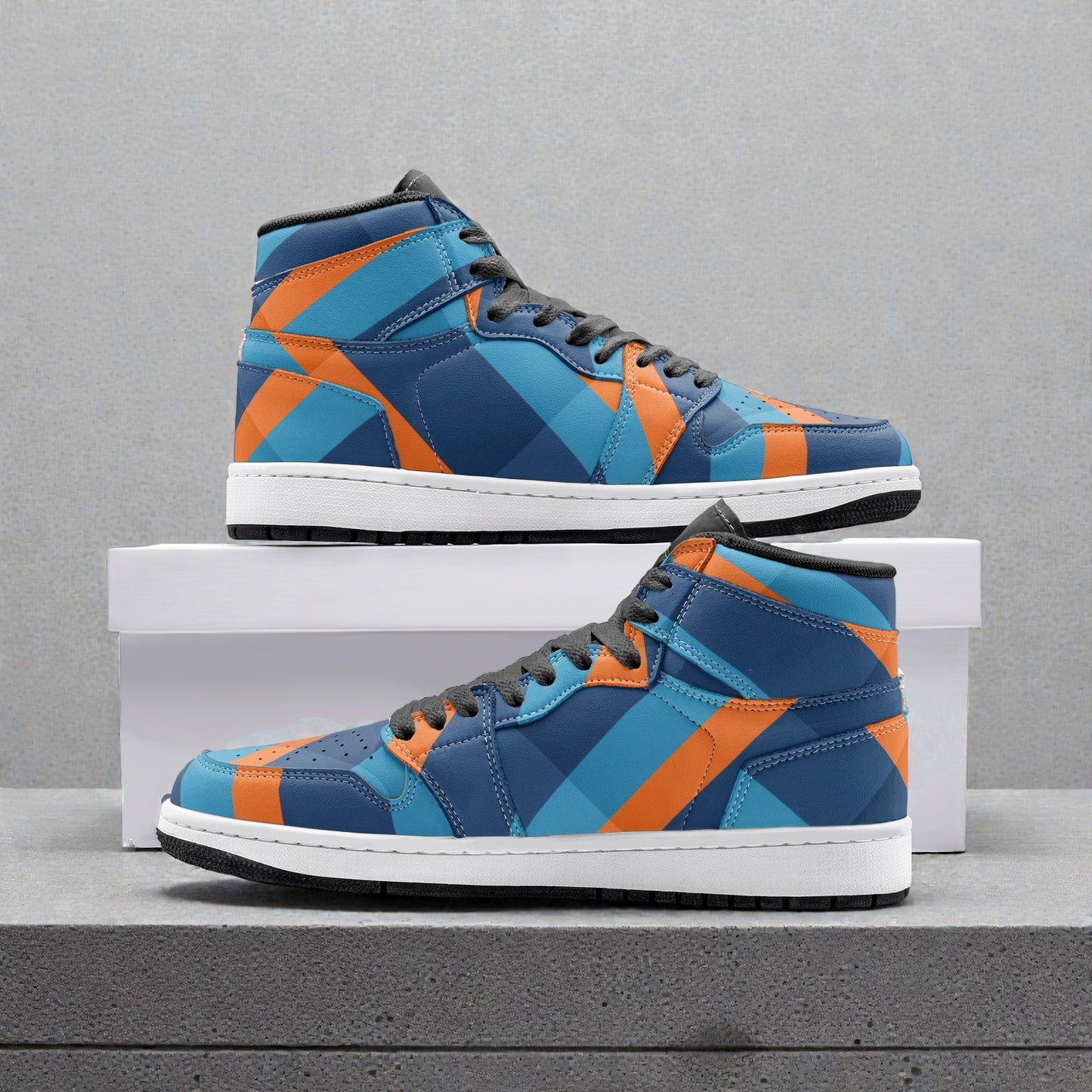 Unisex High Top Sneaker - Orange Rebel