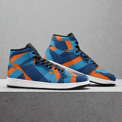 Unisex High Top Sneaker - Orange Rebel