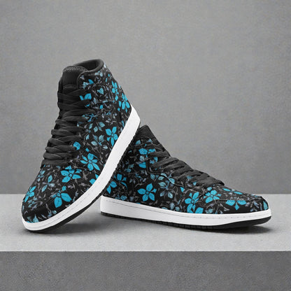 Unisex High Top Sneaker – Frozen Flowers