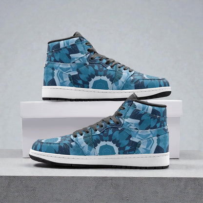 Unisex High Top Sneaker – Azure Crystals