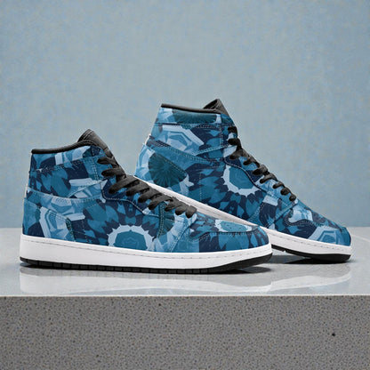 Unisex High Top Sneaker – Azure Crystals