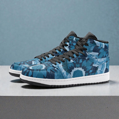 Unisex High Top Sneaker – Azure Crystals
