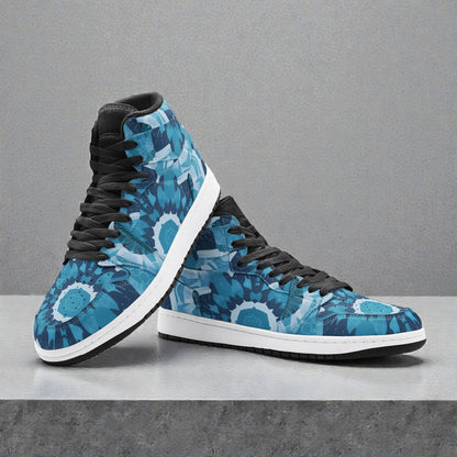 Unisex High Top Sneaker – Azure Crystals