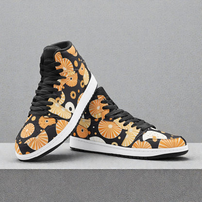 Unisex High Top Sneaker – Orange Pop