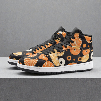 Unisex High Top Sneaker – Orange Pop