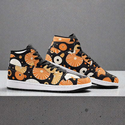 Unisex High Top Sneaker – Orange Pop