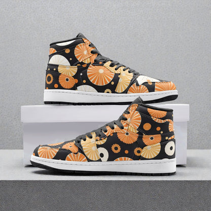 Unisex High Top Sneaker – Orange Pop