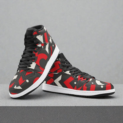 Unisex High Top Sneaker – Red Axis