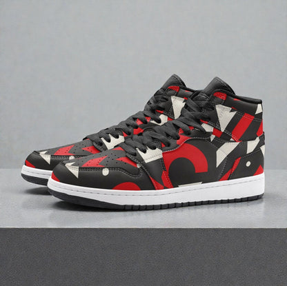 Unisex High Top Sneaker – Red Axis