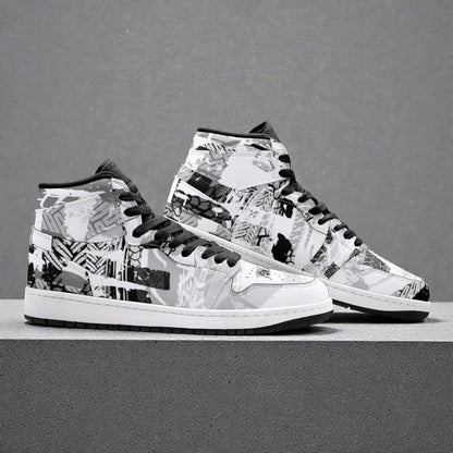 Unisex High Top Sneaker – Static Noise