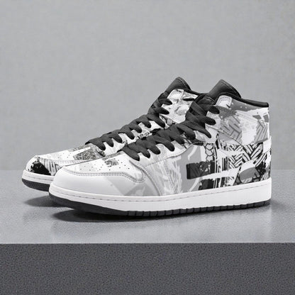 Unisex High Top Sneaker – Static Noise