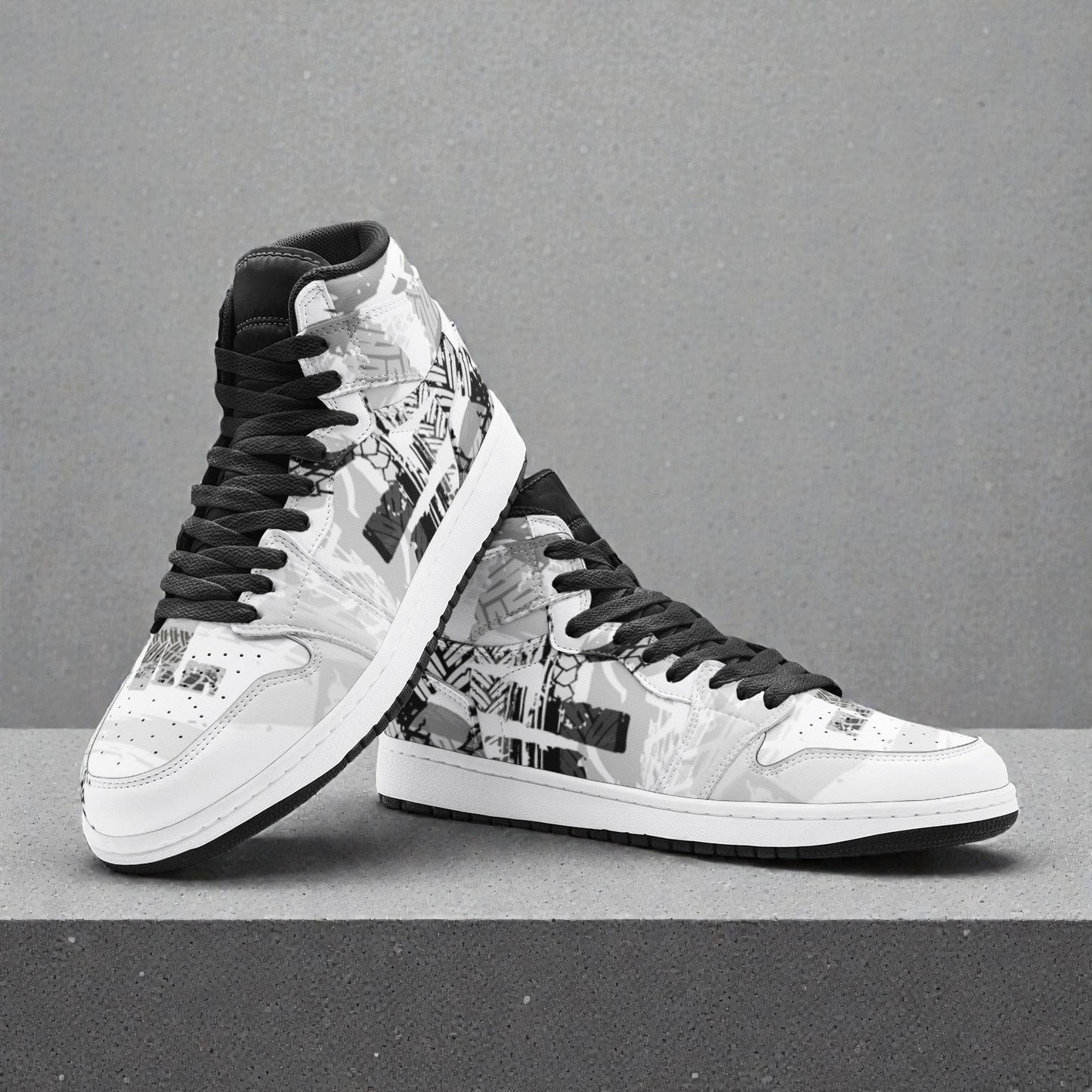 Unisex High Top Sneaker – Static Noise