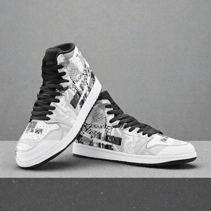 Unisex High Top Sneaker – Static Noise