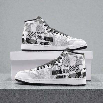 Unisex High Top Sneaker – Static Noise