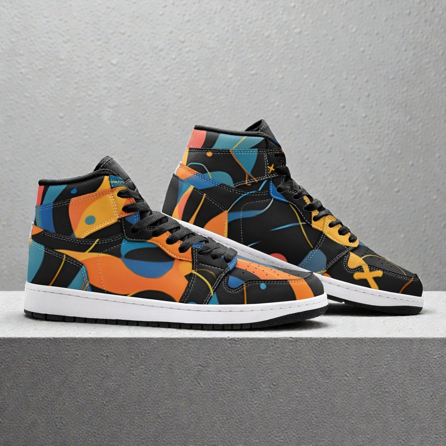 Unisex High Top Sneaker – Sunset Groove