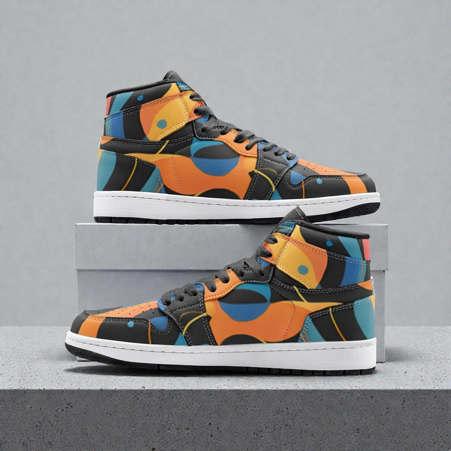 Unisex High Top Sneaker – Sunset Groove